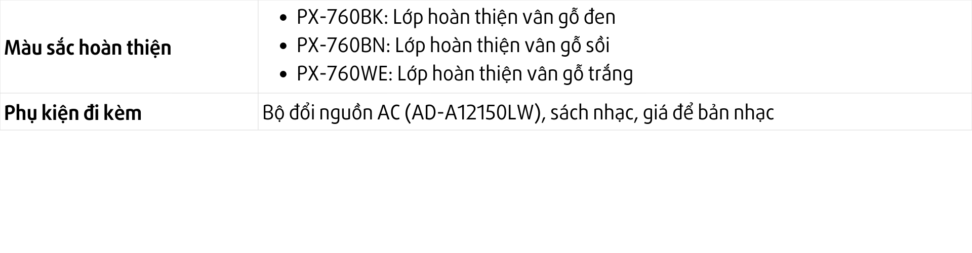 Đàn Piano Điện Casio Dòng Privia PX 760 Nhỏ Gọn