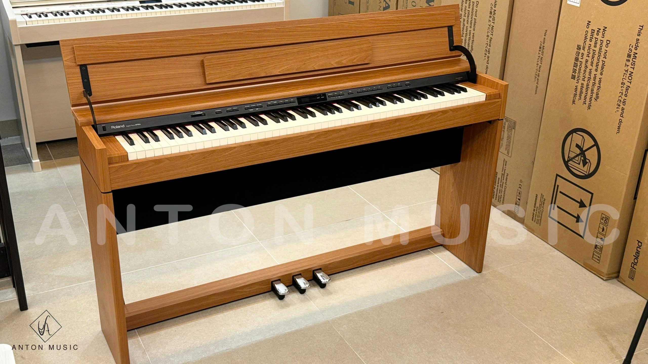 Đàn Piano Điện Roland DP-90E LWS (Nâu Óc Chó Nhạt)