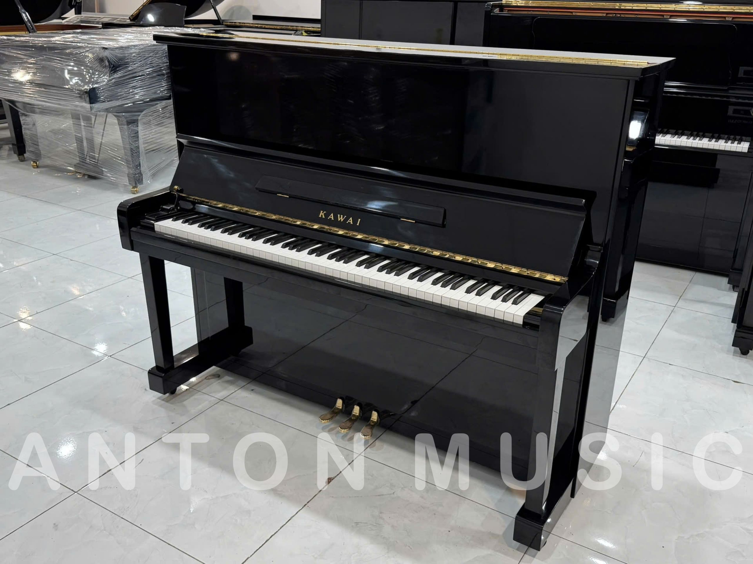 Đàn Cơ Kawai BL-12 Đen Bóng (Qua Sử Dụng) Size 123cm 3 Pedal – Upright