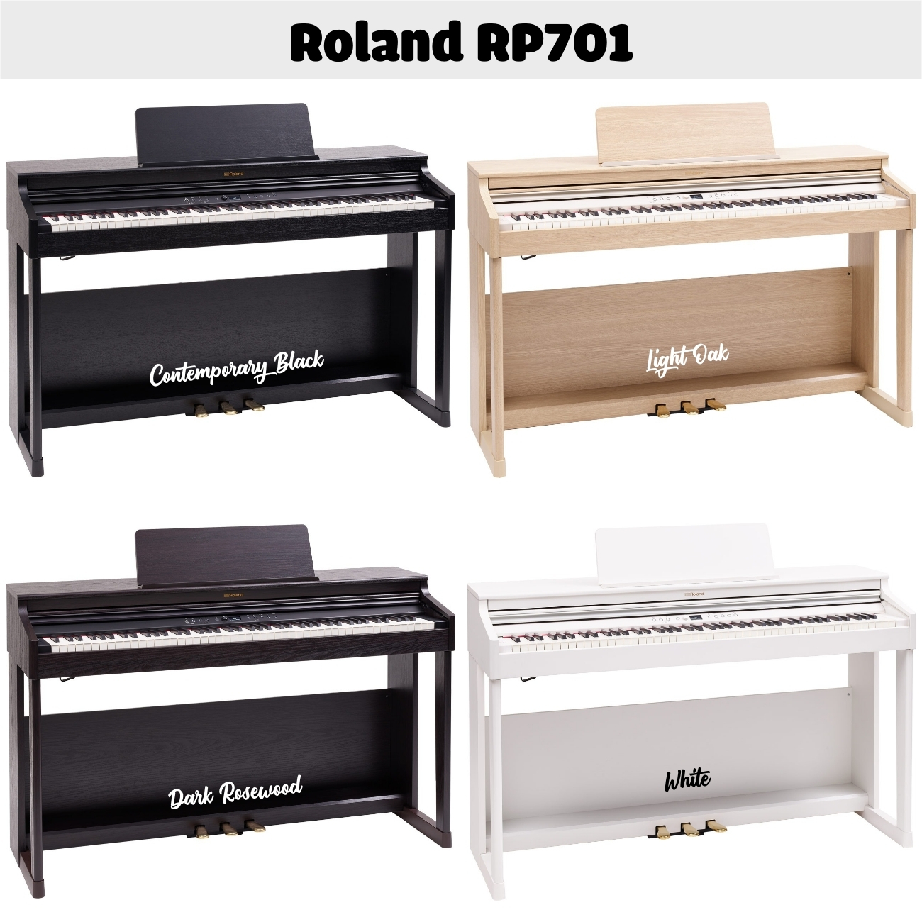 Đàn Piano Roland RP701 Home Piano (Like New) Kiểu Dáng Nhỏ Gọn Phím Nặng Đầm Tay – Màn Hình OLED Sắc Nét – Kết Nối Bluetooth – Âm Thanh Vòm 3D – Digital