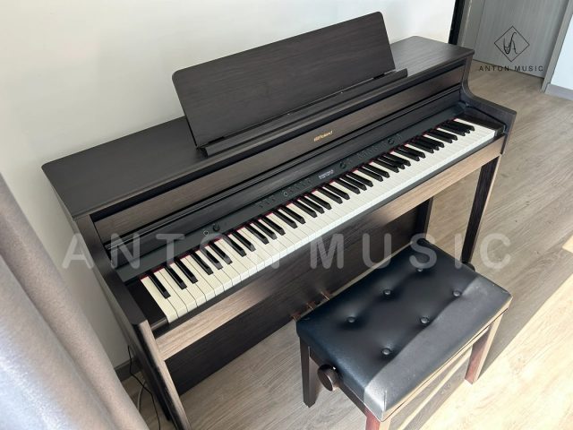 Đàn Piano Điện Roland HP-704 CH Used Charcoal Black (Xám Than Đen)