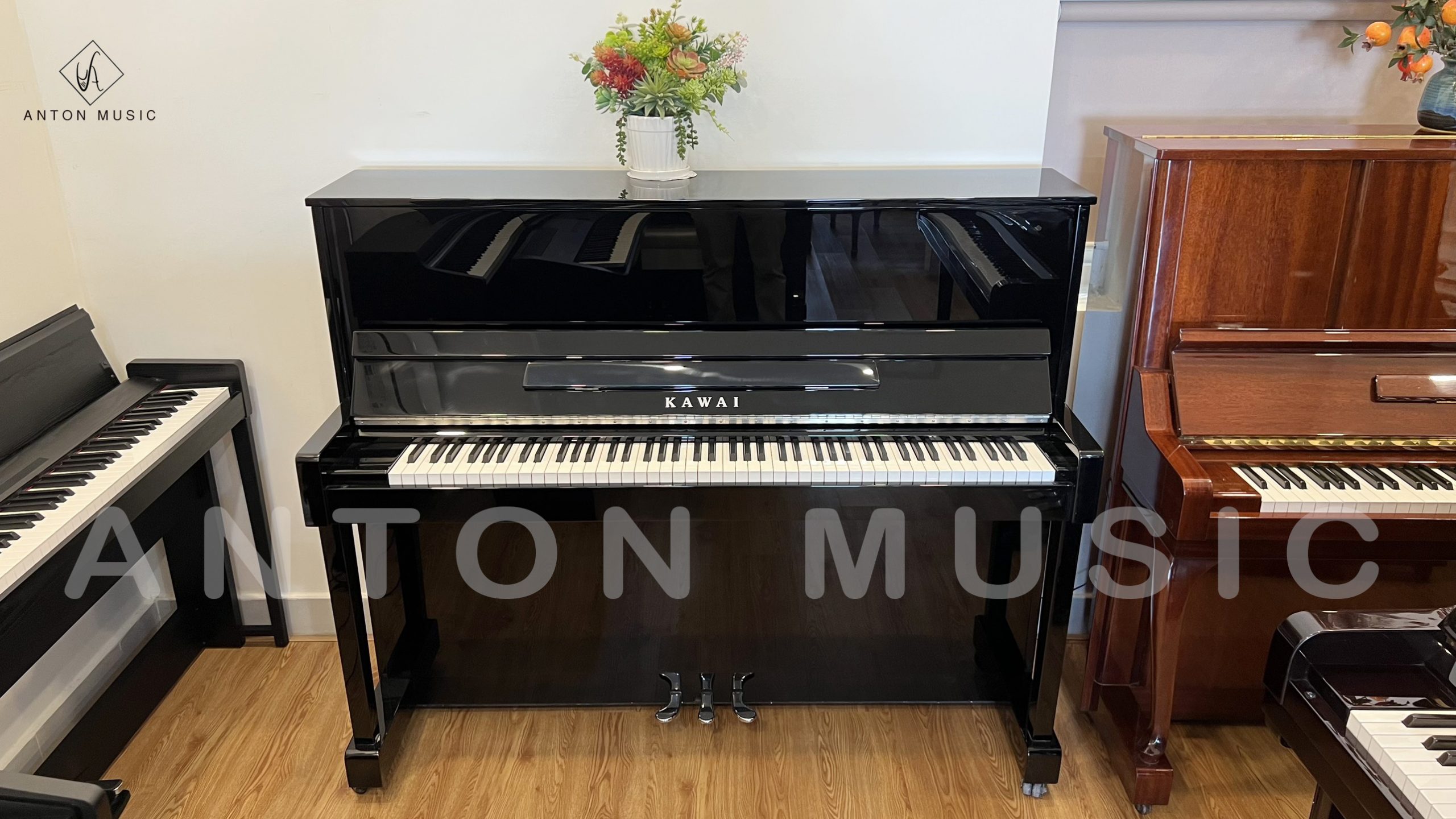 Đàn Piano Cơ Kawai ND21 EP New 100% Ebony Polish (Đen Bóng)