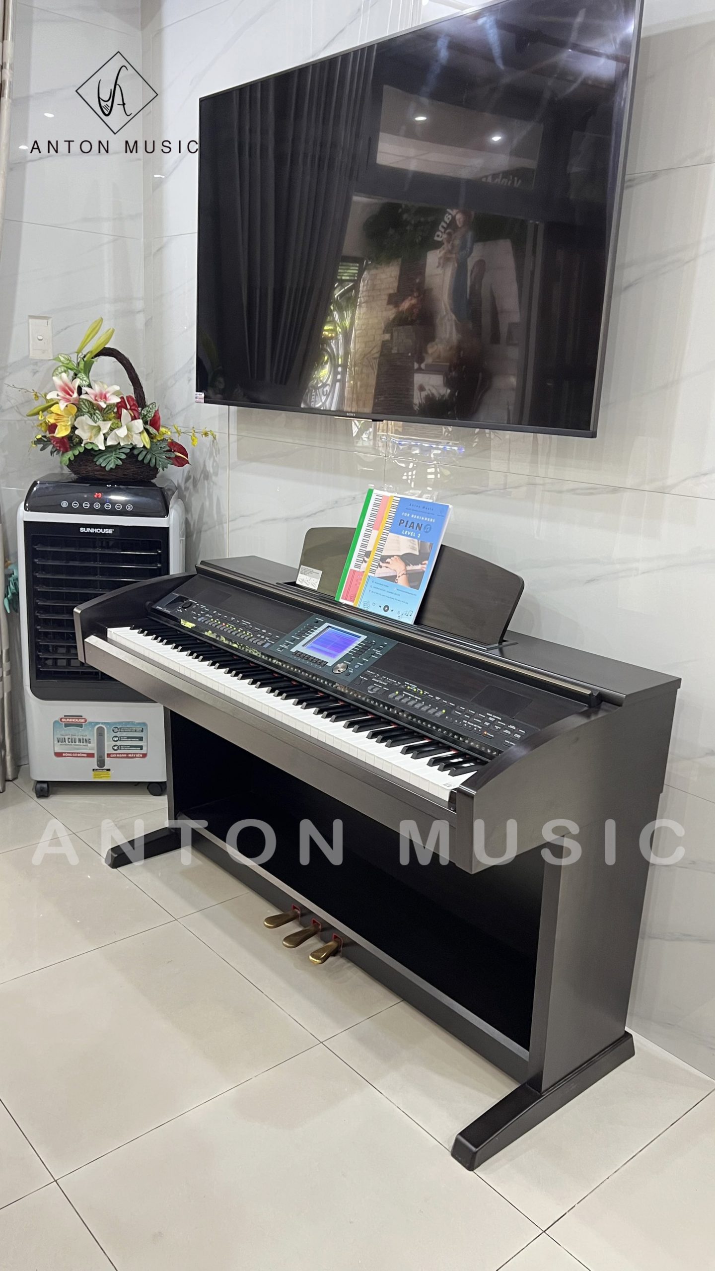 Đàn Piano Yamaha CVP-403 R Màu Nâu Đen Gỗ Hồng Dòng Clavinova Versatile Piano (CVP 400 Series)