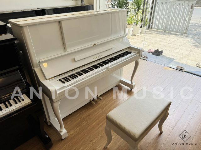 Đàn Piano Cơ Yamaha W106 PWH Used Polished White (Trắng Bóng)