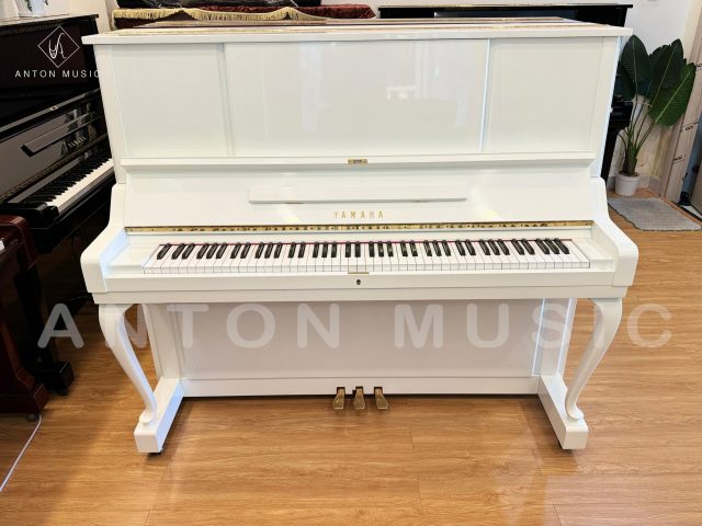 Đàn Piano Cơ Yamaha W106 PWH Used Polished White (Trắng Bóng)