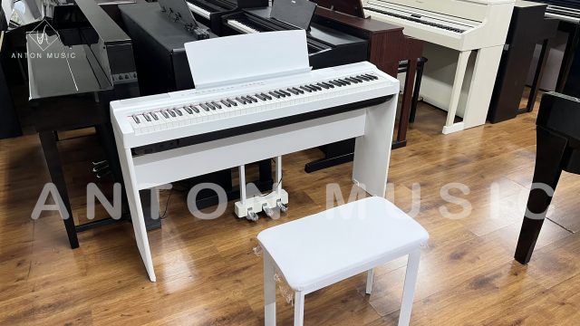 Đàn Piano Yamaha P125 Màu Trắng Bản Chân Gỗ (L-125) Và Pedal Liền (LP-1) Portable