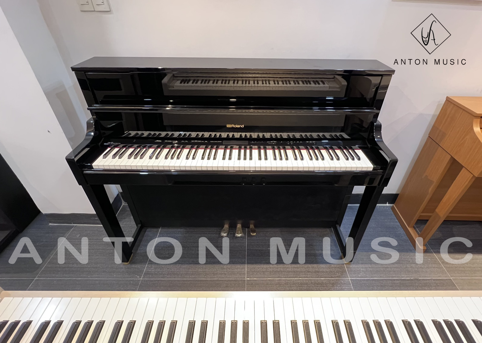 Đàn Piano Điện Roland LX17-PE Used (Đen Bóng) Hybrid Tủ Đàn Upright