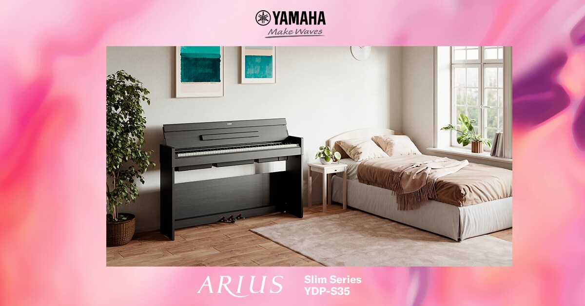 Đàn Piano Yamaha YDP-S35 ARIUS Slim (Qua Sử Dụng) Đời Mới, Dáng Siêu Mỏng, Nắp Gập Phẳng Tối Ưu Không Gian – Digital
