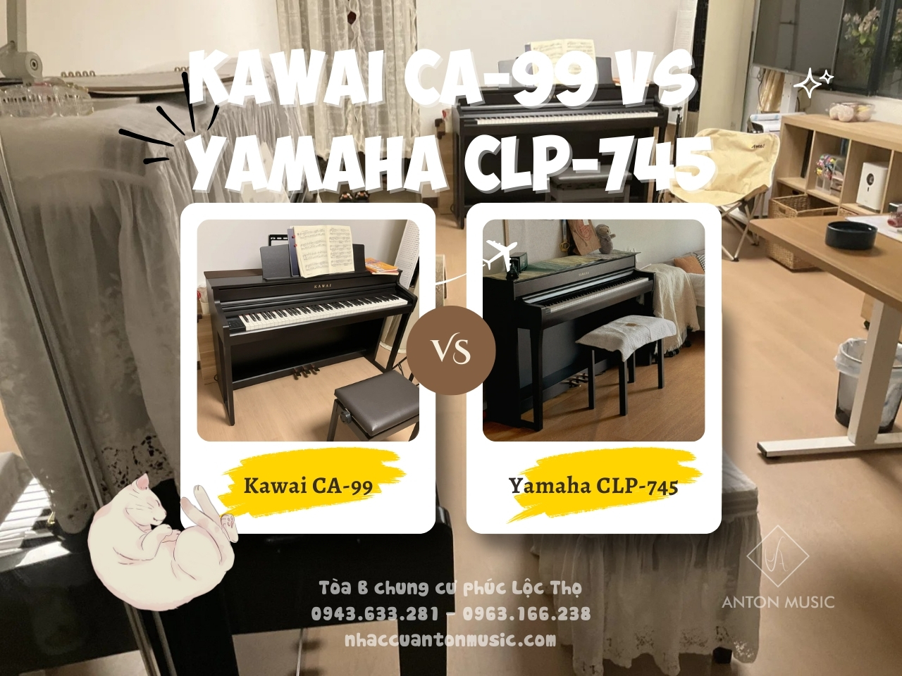 So Sánh Kawai CA-99 Vs Yamaha CLP-745