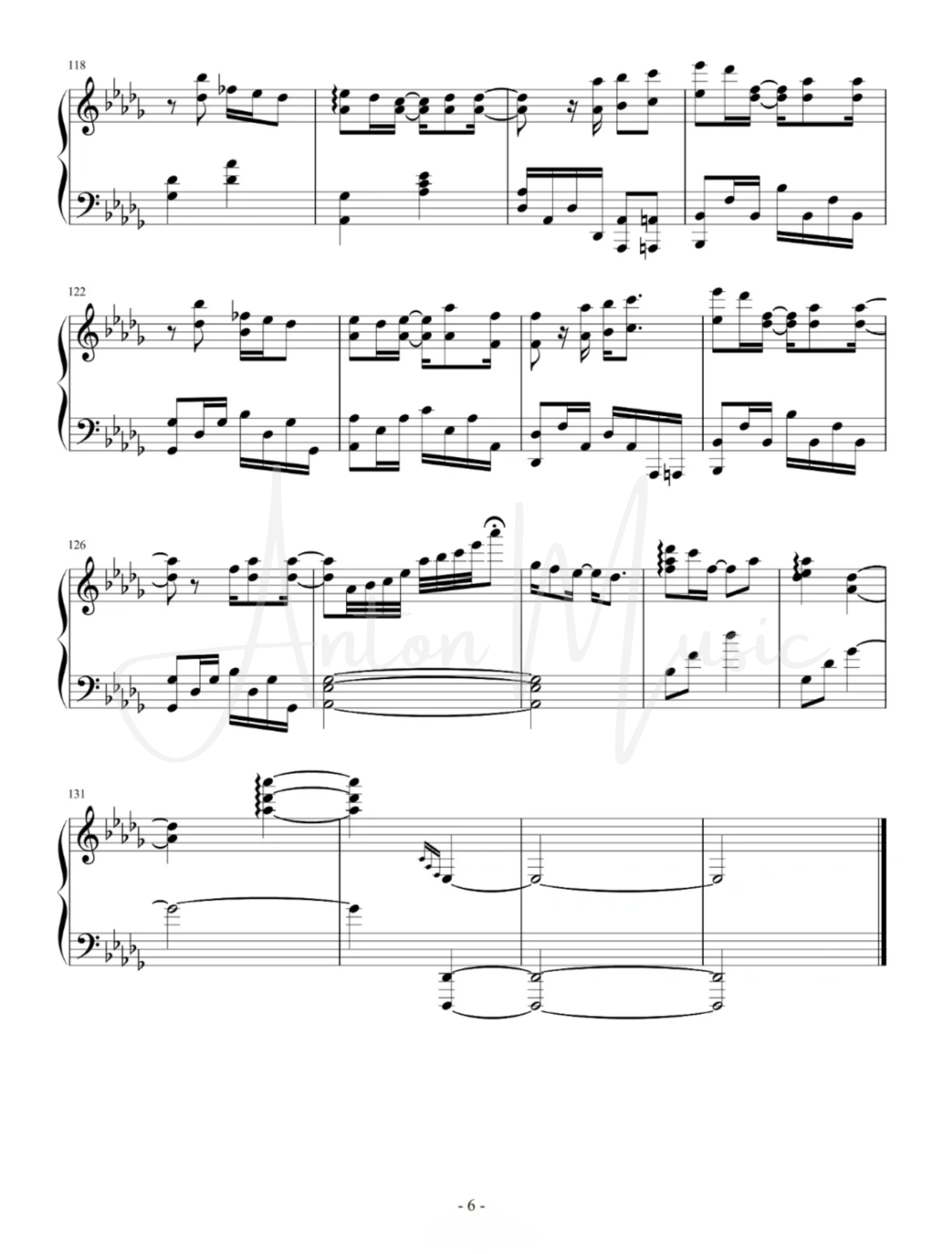 Sheet Piano Bài Hát Kẻ Theo Đuổi Ánh Sáng (追光者)