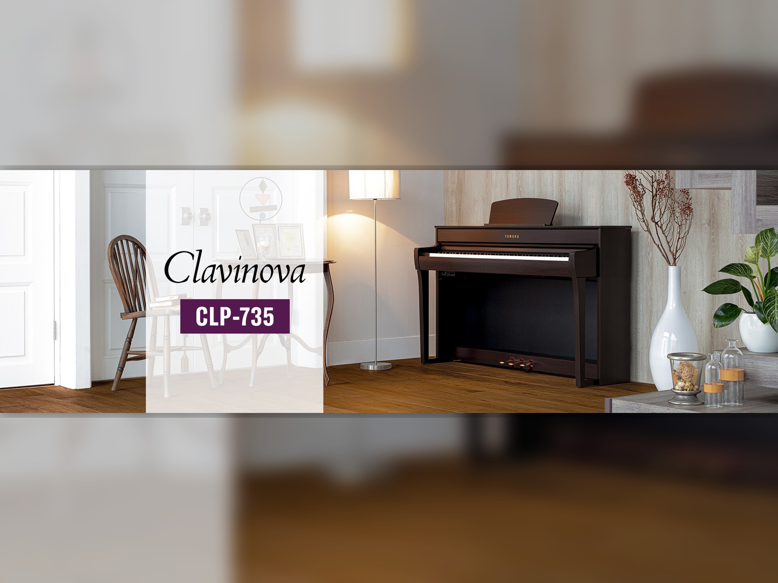 Đàn Piano Yamaha CLP 735 Dòng Clavinova Đời Cao (CLP 700 Series) Hệ Phím GrandTouch, Mẫu Tiếng CFX & Bösendorfer, Ghi Âm 16 Track – Digital