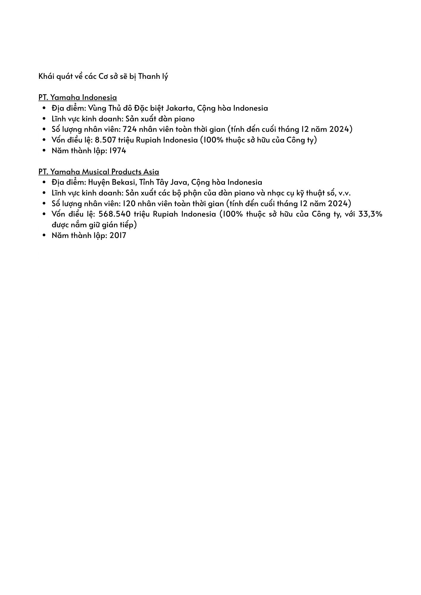 Đàn piano Yamaha sản xuất ở đâu khi nhà máy Yamaha ở Indonesia đóng cửa?