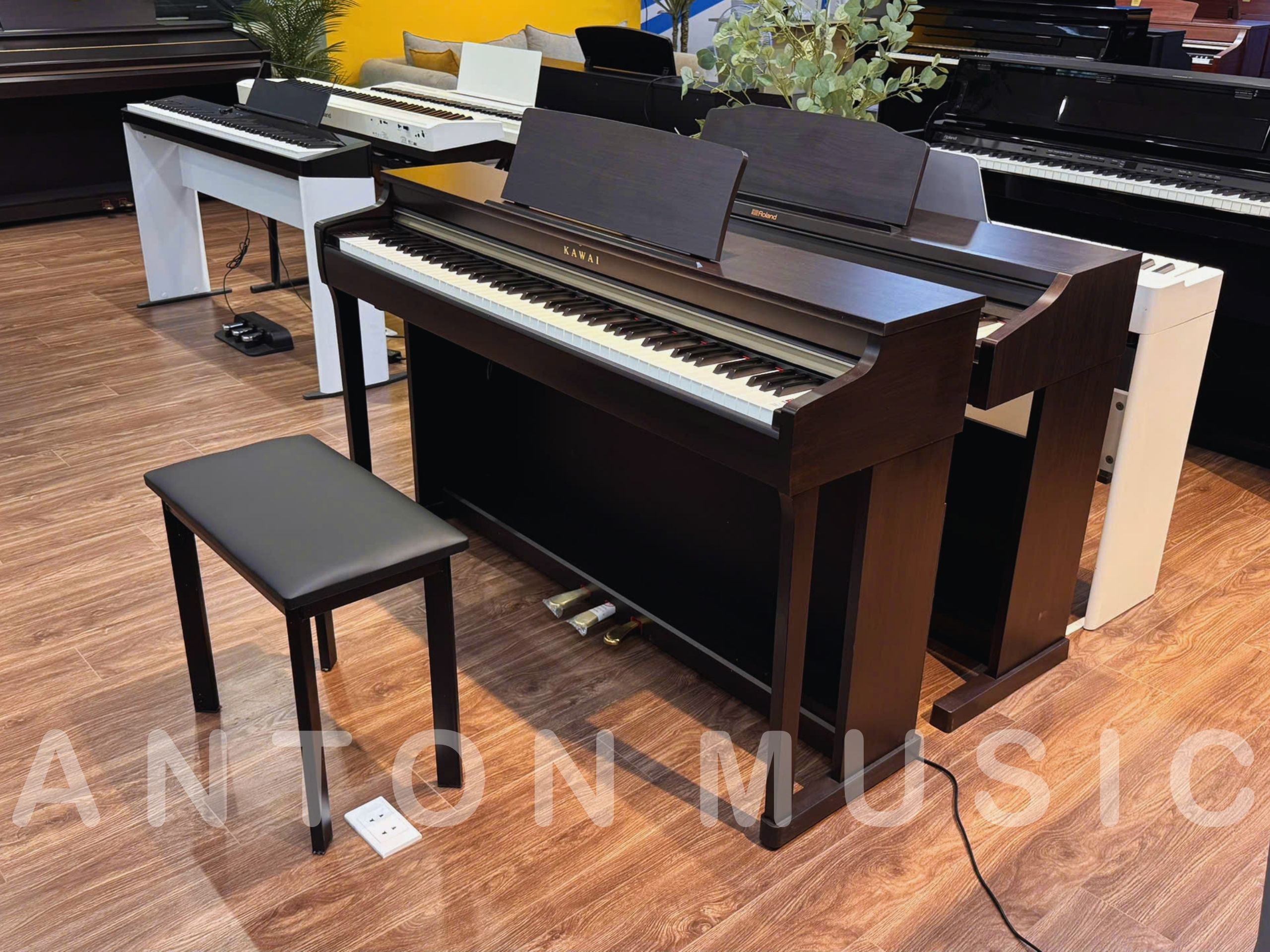 Đàn piano điện Kawai CN25 nâu đen gỗ (Kawai CN25R)